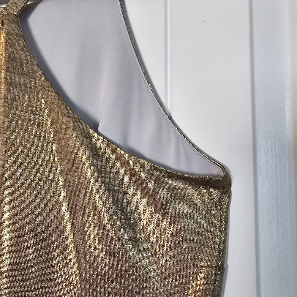 WHBM med shimmery gold midi sheath dress - Picture 8 of 10